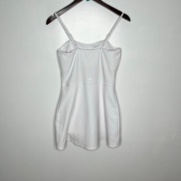 Alo Yoga Alosoft Courtside Tennis Dress Womens Medium White Casual Preppy - Picture 8 of 13